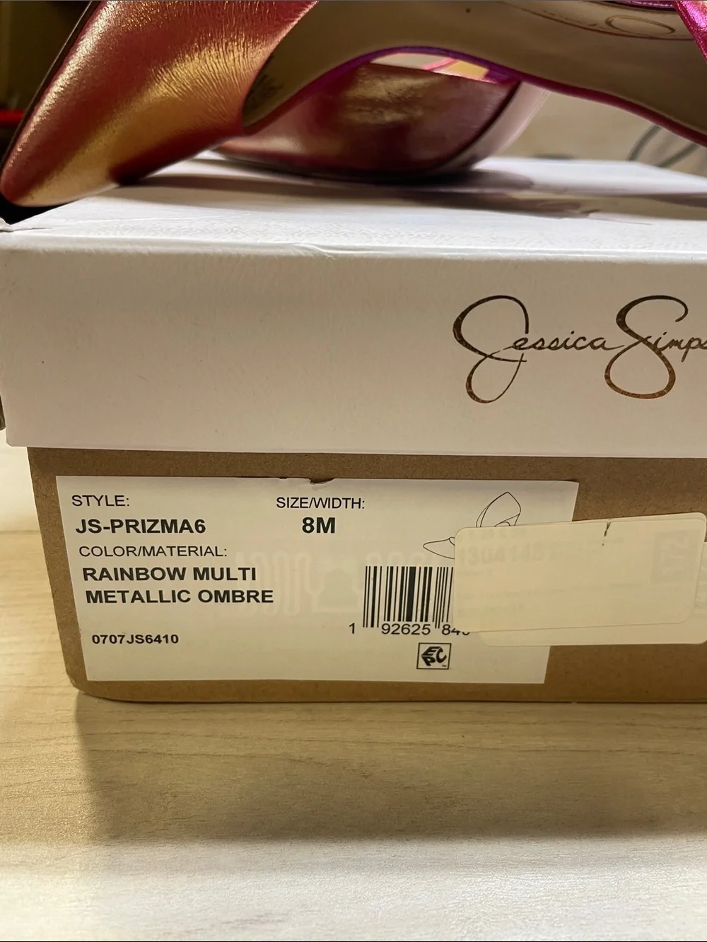 Jessica Simpson Shimmery Fuchsia Pointed-Toe Slingback Heels #634